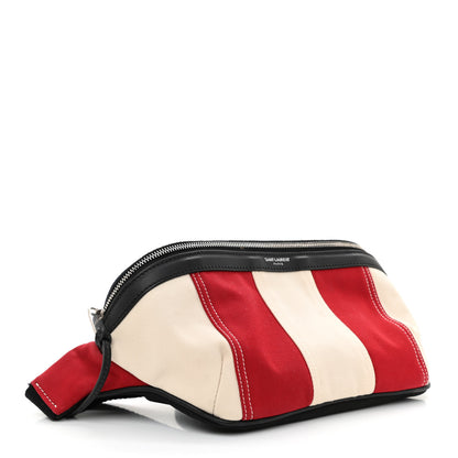 Saint Laurent Canvas Classic Belt Bag Red Blue White 4 of 9