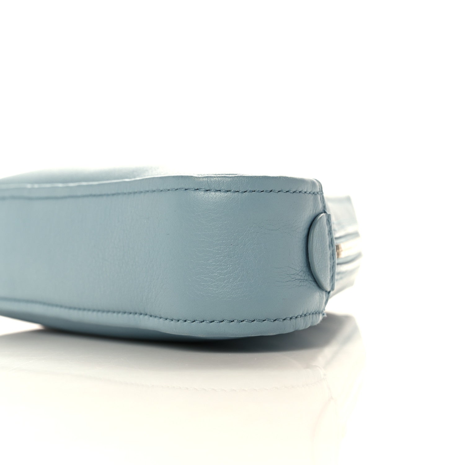 Balenciaga Shiny Day Calfskin Logo M Triangle Pouch Grey Blue White 10 of 11