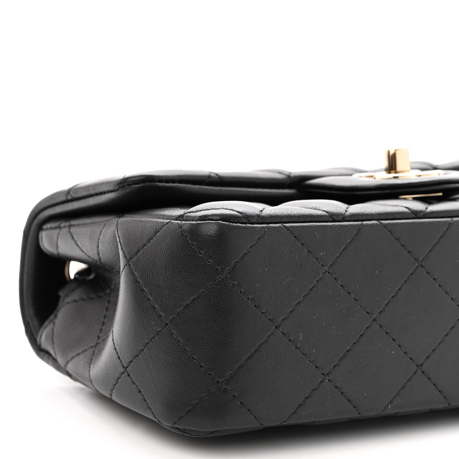 Chanel Lambskin Quilted Mini Rectangular Flap Black 9 of 10