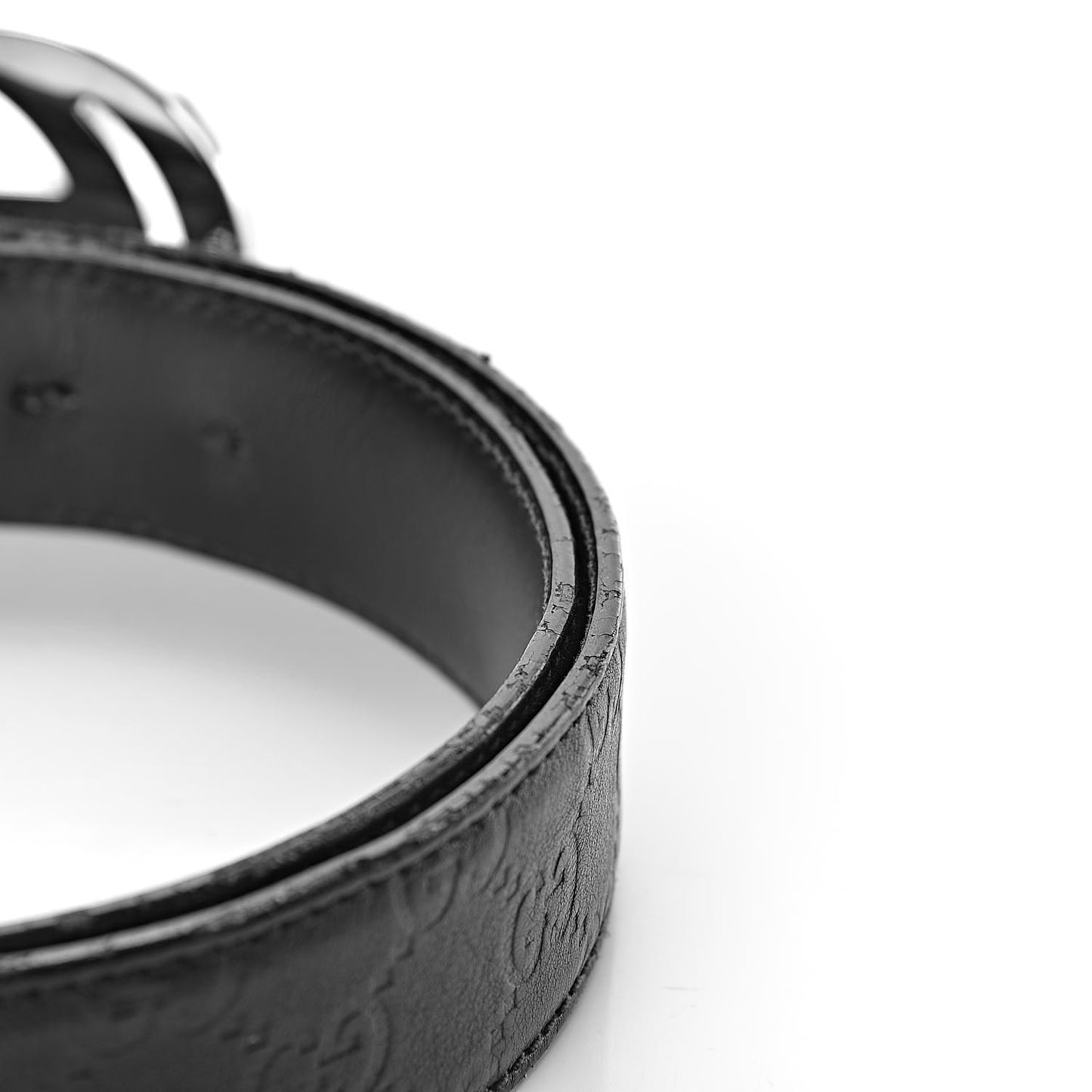 Guccissima Interlocking G Belt 100 40 Black