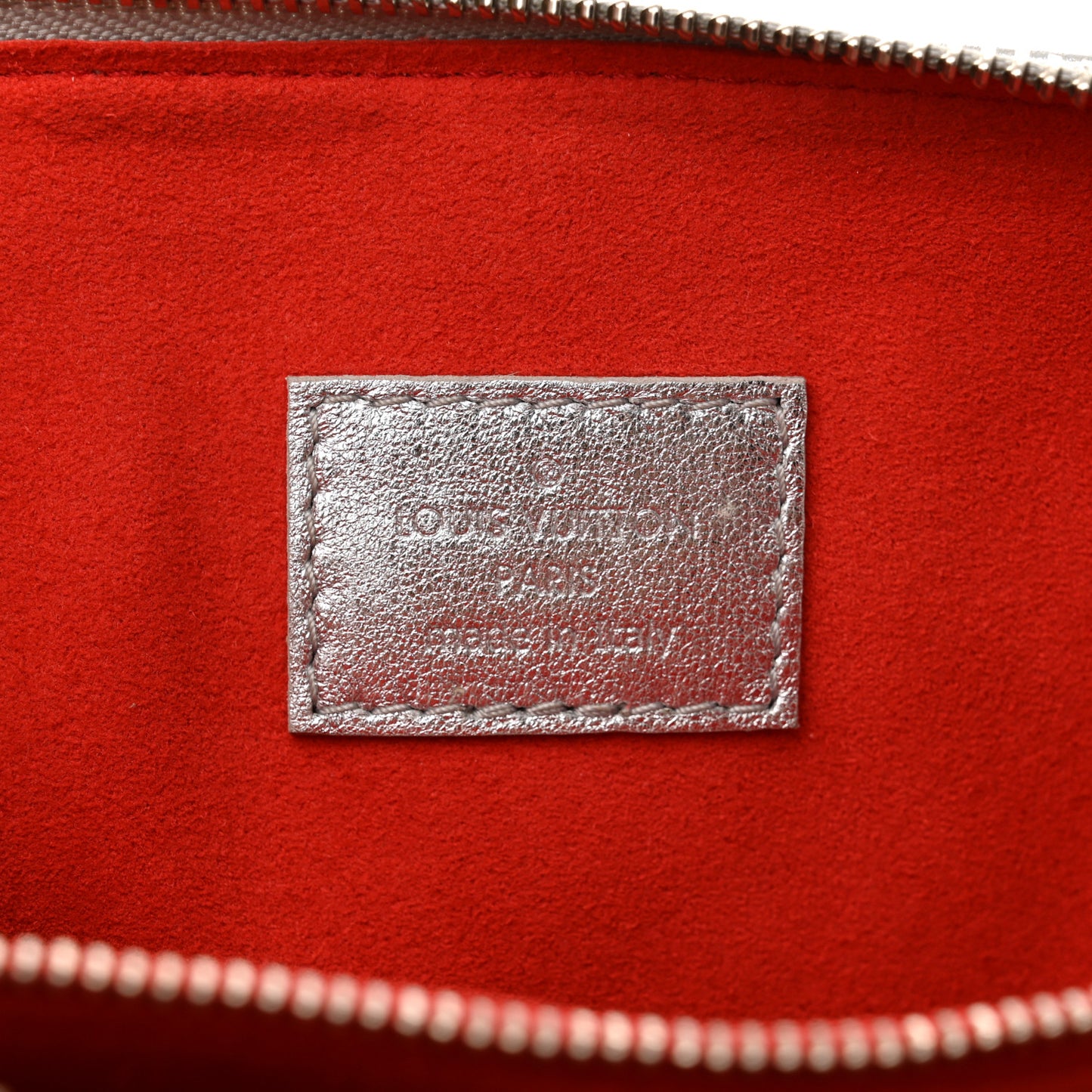 Metallic Lambskin Embossed Monogram Coussin PM Silver