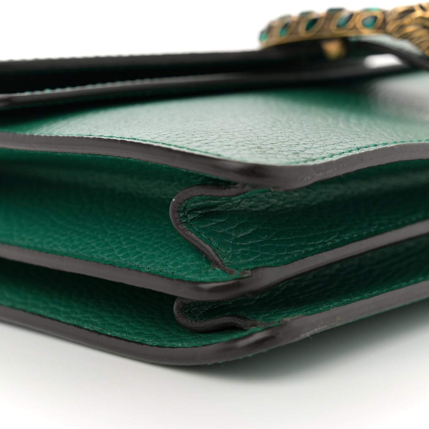 Pebbled Calfskin Small Dionysus Shoulder Bag Emerald