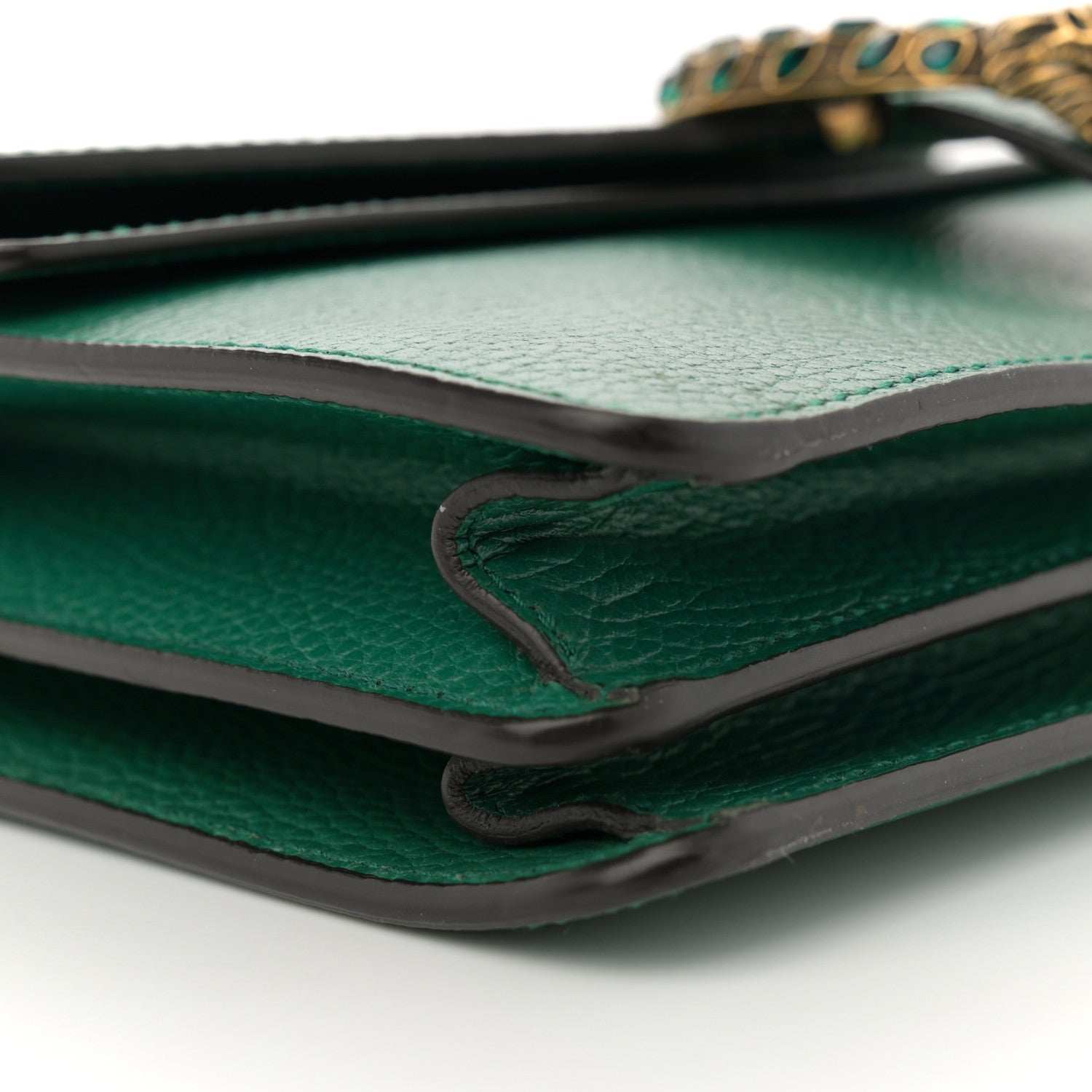Gucci Pebbled Calfskin Small Dionysus Shoulder Bag Emerald 9 of 15