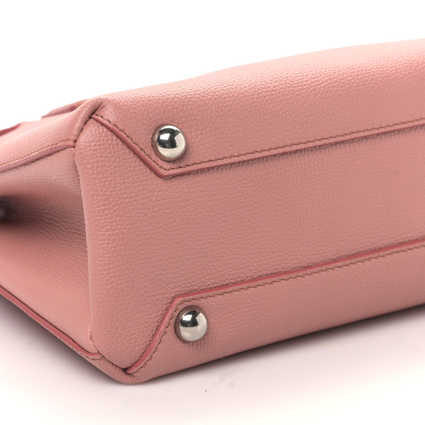 Grainy Calfskin House Check Small Banner Tote Dusty Rose