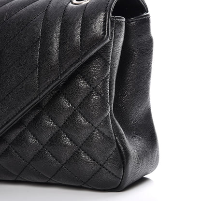 Saint Laurent Sheepskin Tri-Quilt Monogram Medium College Bag Black 8 of 9