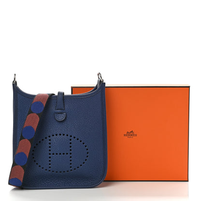 Hermes Taurillon Clemence Flipperball Sangle Evelyne TPM Bleu Saphir Black Bleu Saphir 11 of 11