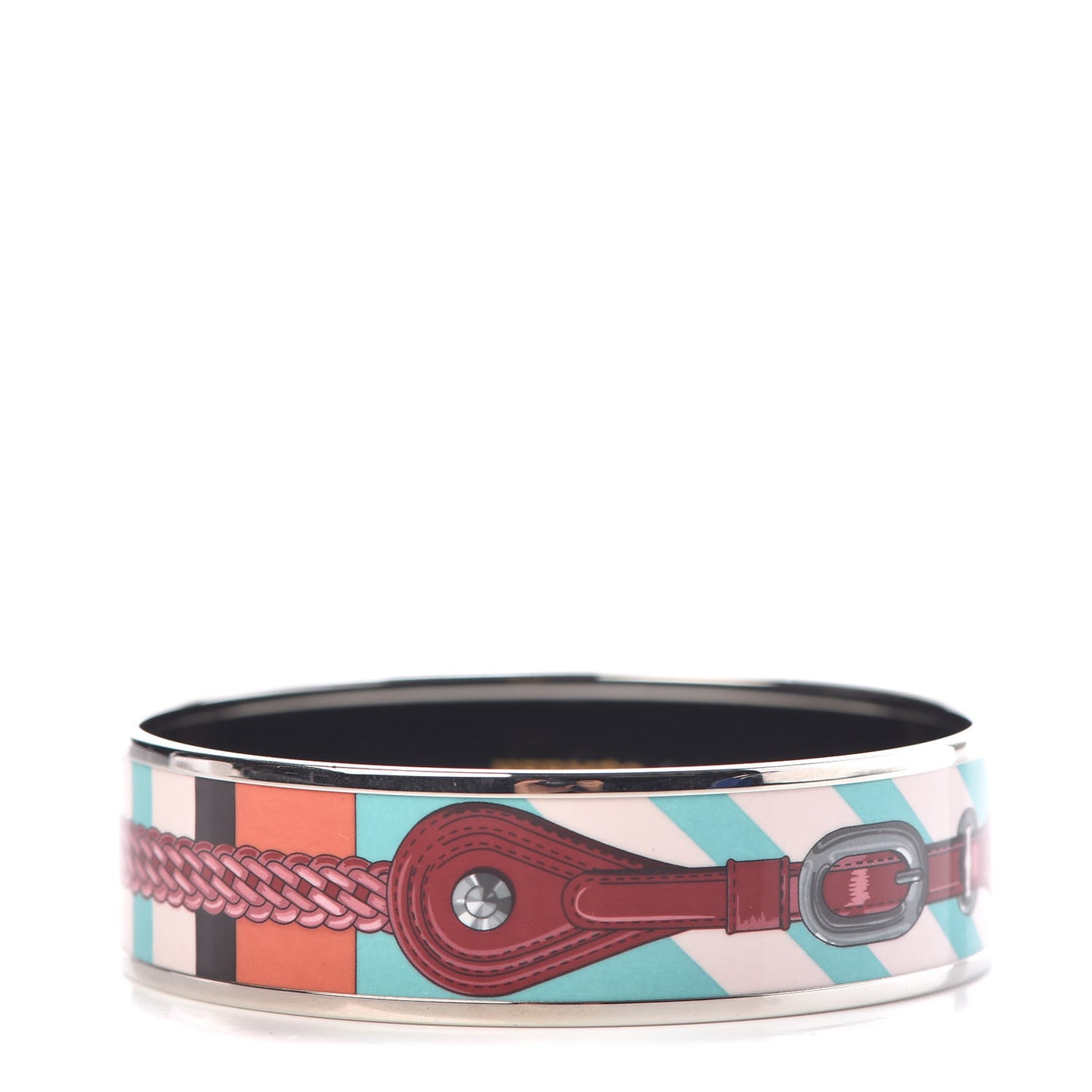 Enamel Printed Wide Coaching Bracelet 65 Rose Couture