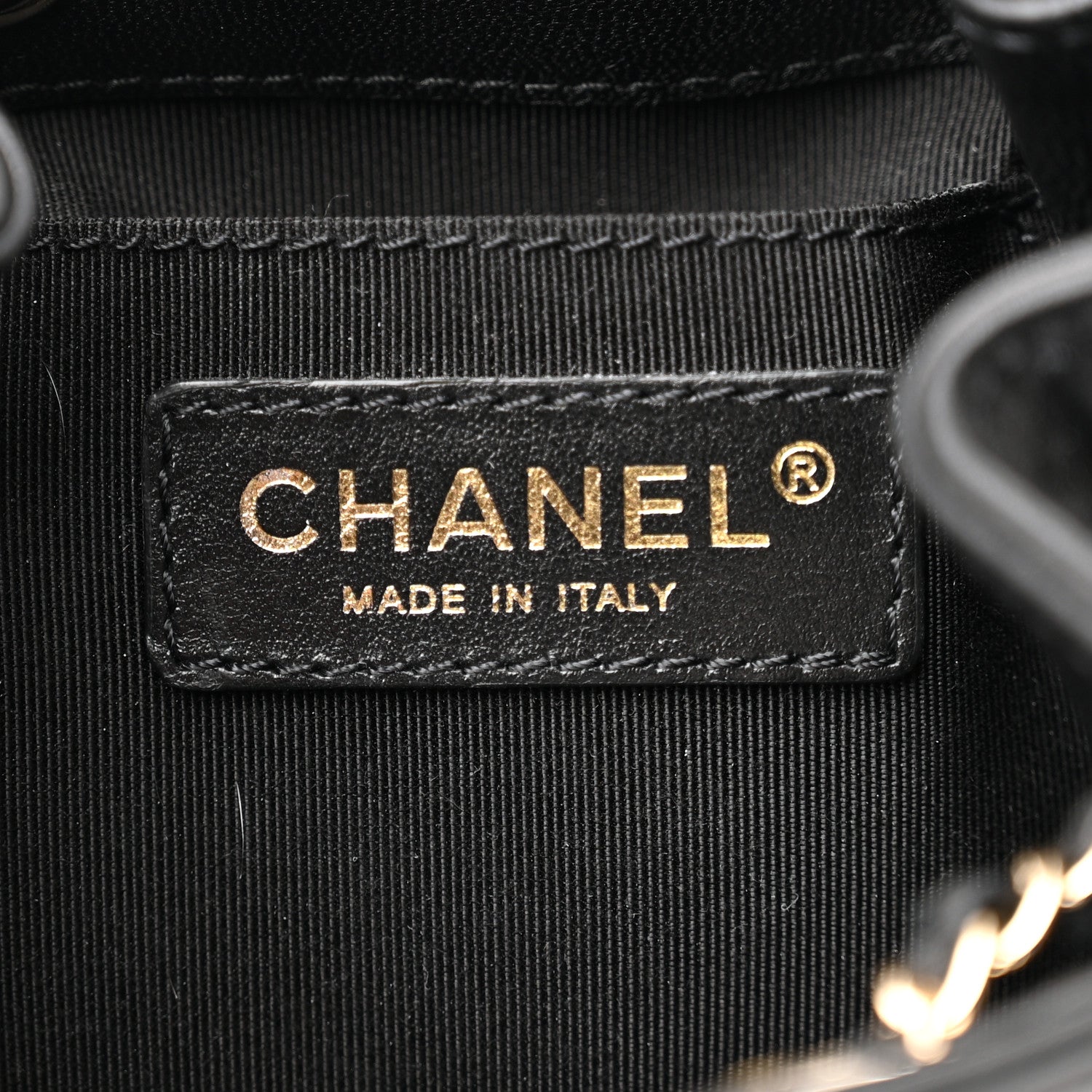 Chanel Lambskin Quilted CC Dweller Drawstring Bucket Bag Black 6 of 10