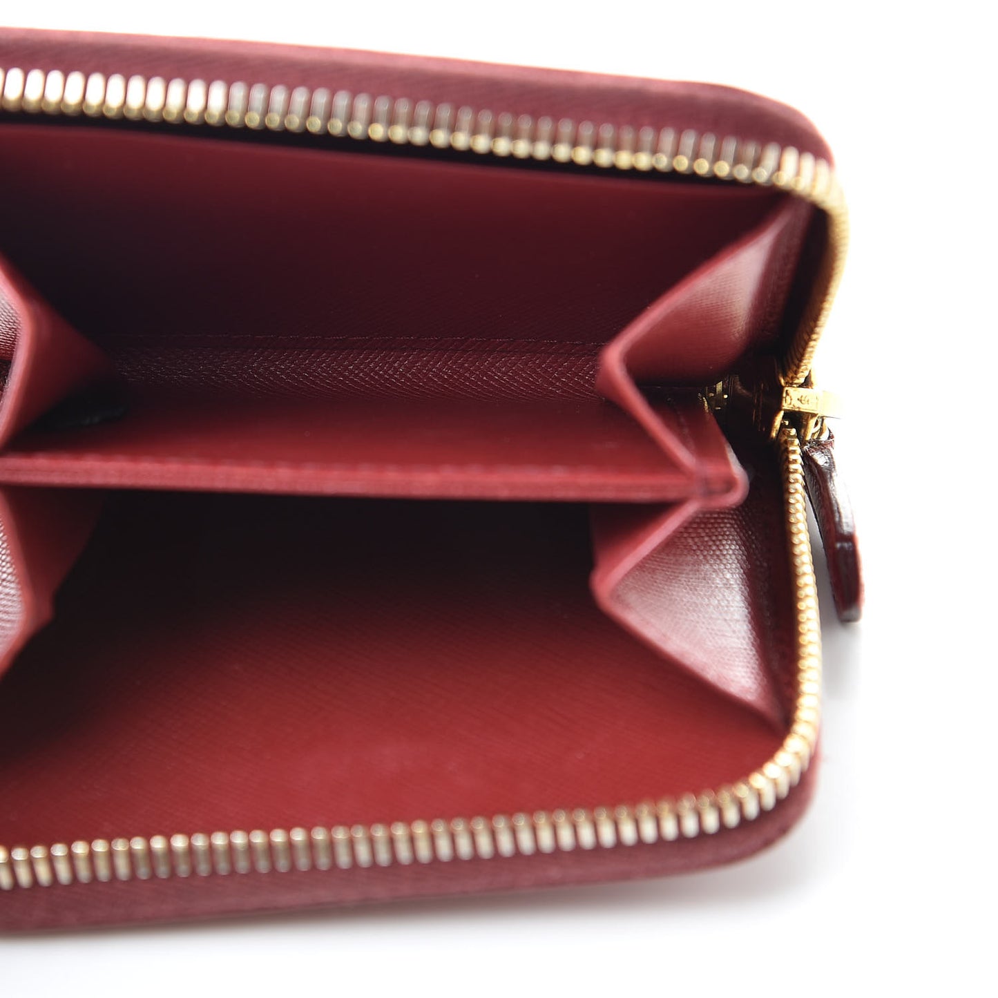 Saffiano Metal Coin Purse Cherry