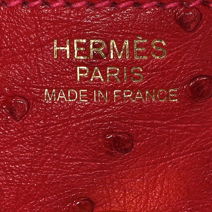 Hermes Ostrich Verso Lindy 30 Rouge De Coeur Rouge Piment 6 of 12