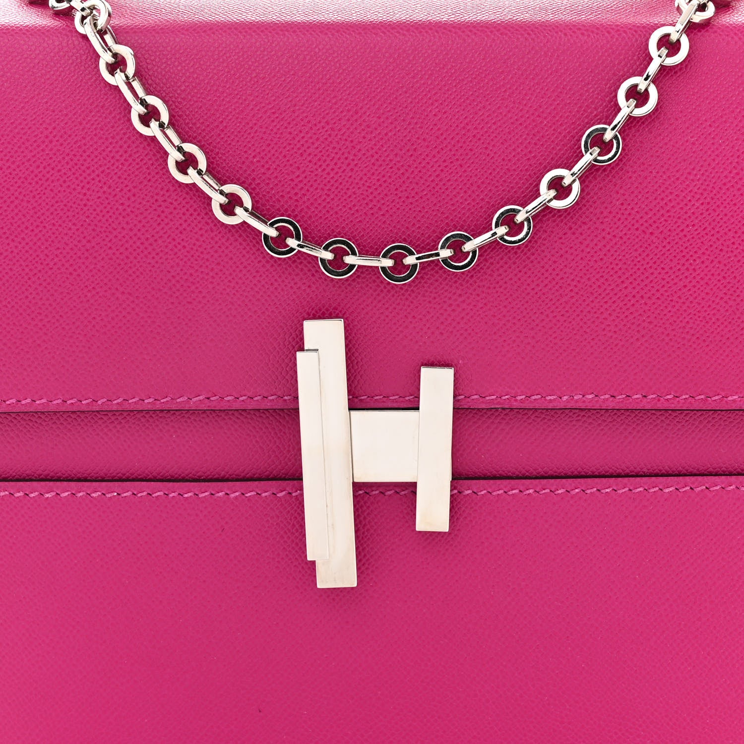 Hermes Madame Calfskin Cinhetic Boxy Top Handle Bag Rose Pourpre 7 of 10