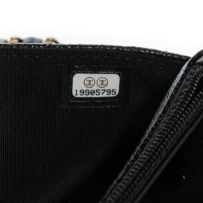 Chanel Caviar Quilted Boy Wallet On Chain WOC Black 9 of 9