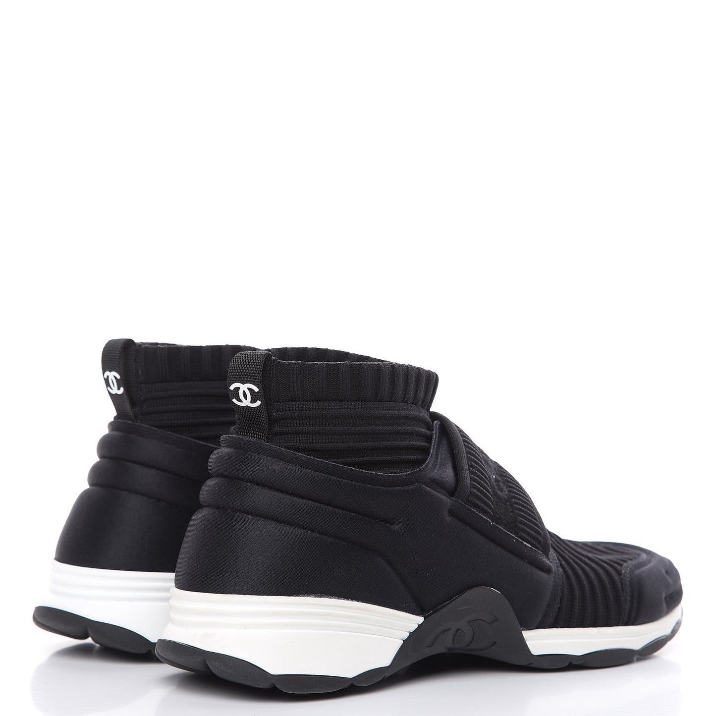 Stretch Fabric CC Sneakers 37 Black