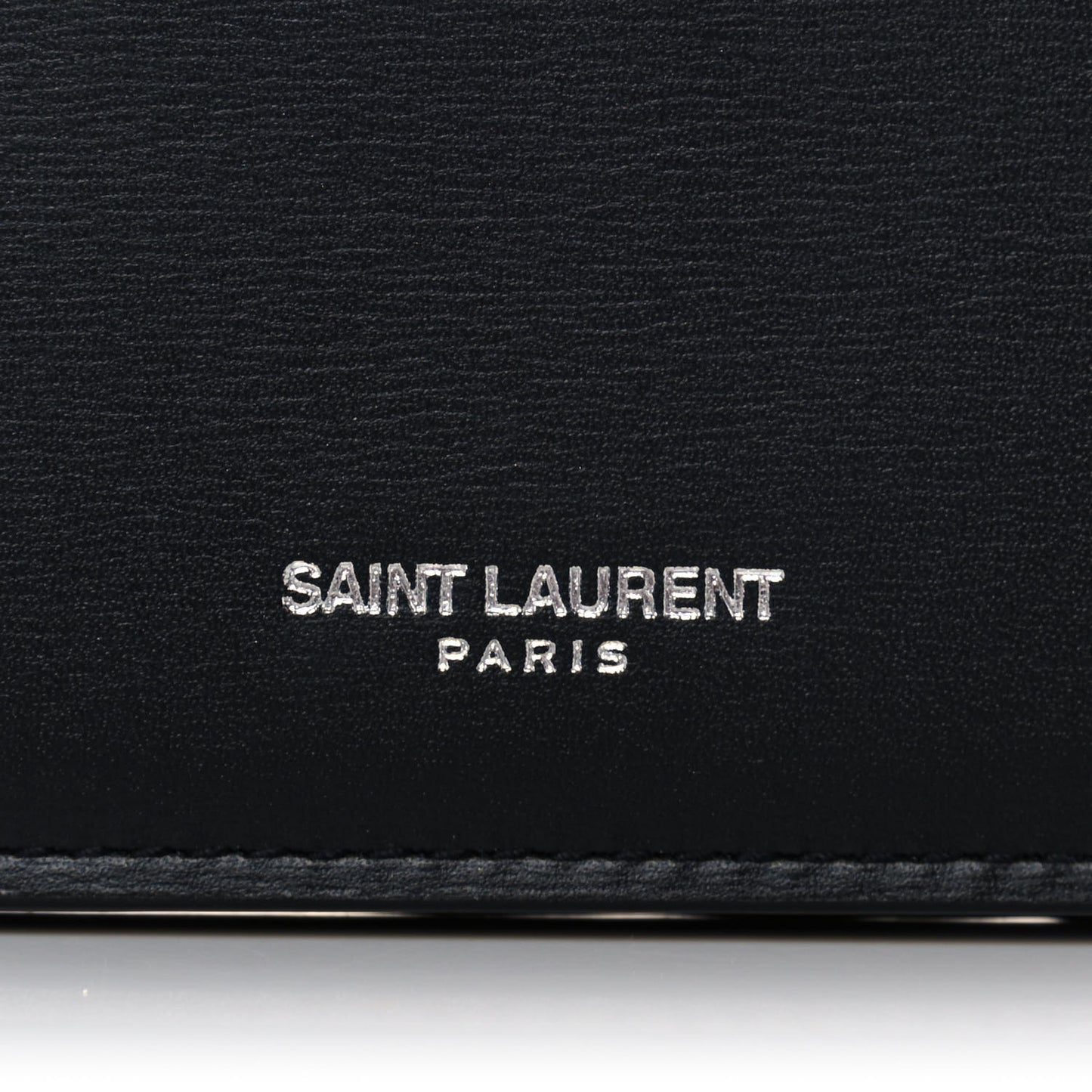 Calfskin Fragments Flap Wallet Black