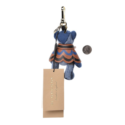 Burberry Chasmere Thomas Paint Teddy Bear Keychain Charm Blue Multi 2 of 3