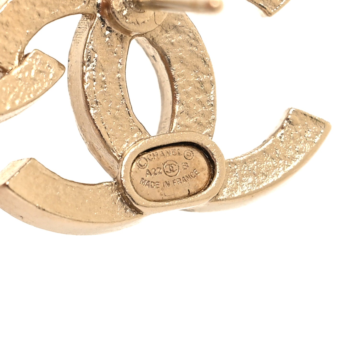 Crystal Double CC Earrings Gold Black