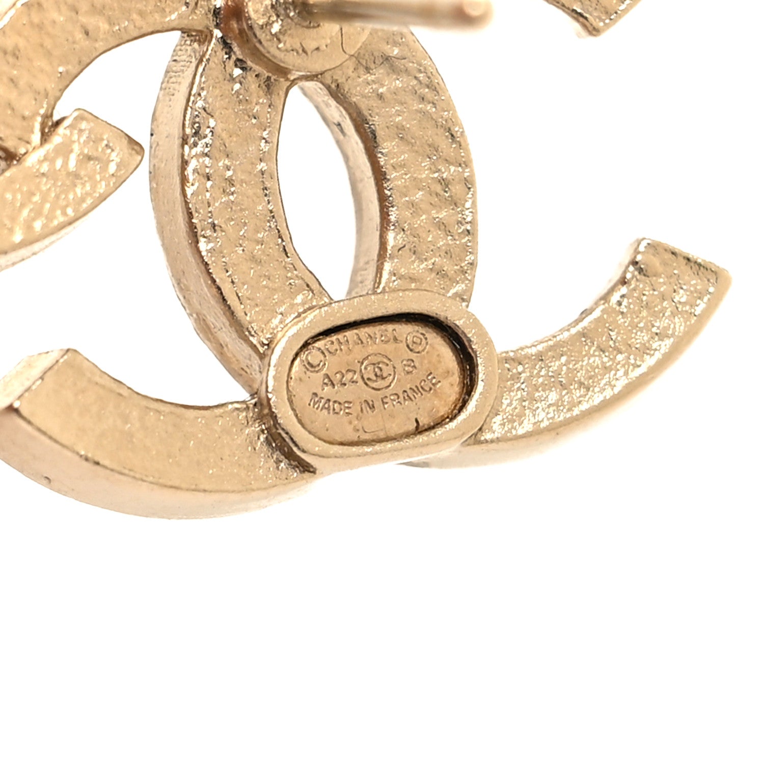 Chanel Crystal Double CC Earrings Gold Black 4 of 5