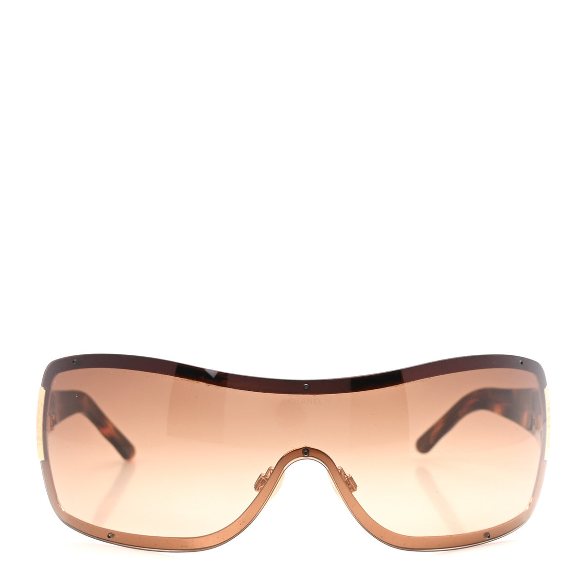 Quilted Shield Sunglasses 4126 Tortoise