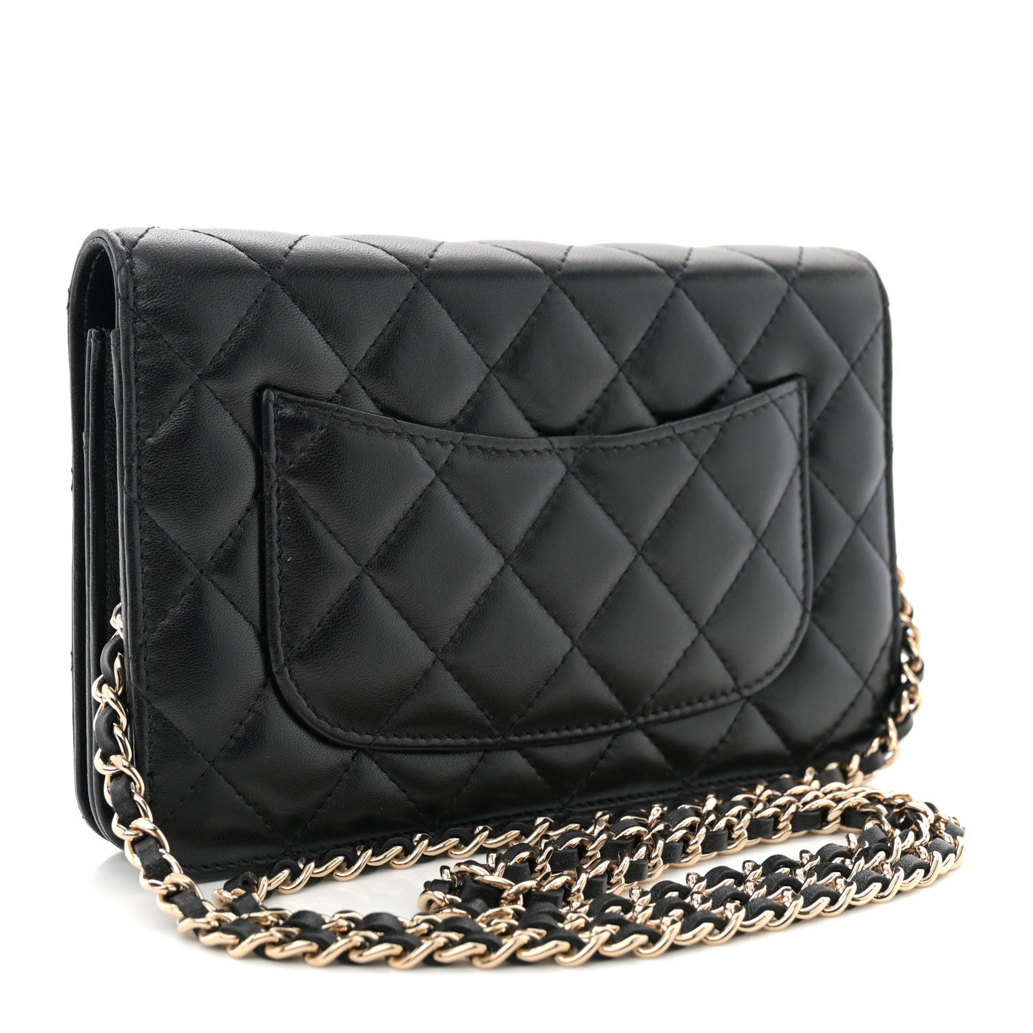 Chanel Lambskin Quilted CC Wallet On Chain WOC Black 3 of 14