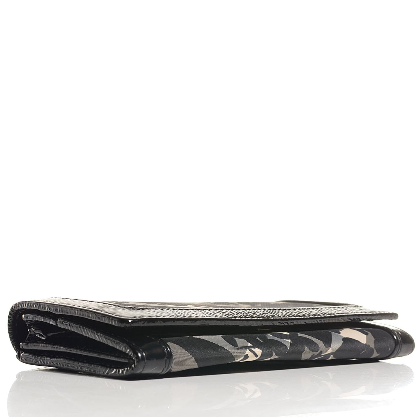 Nylon Beat Check Floral Continental Wallet Black