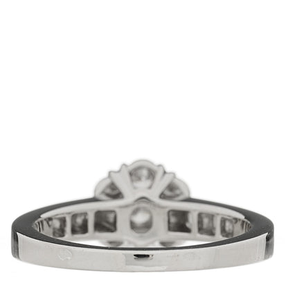 Van Cleef & Arpels 18K White Gold Diamond Fleurette Ring 48 4.5 4 of 6