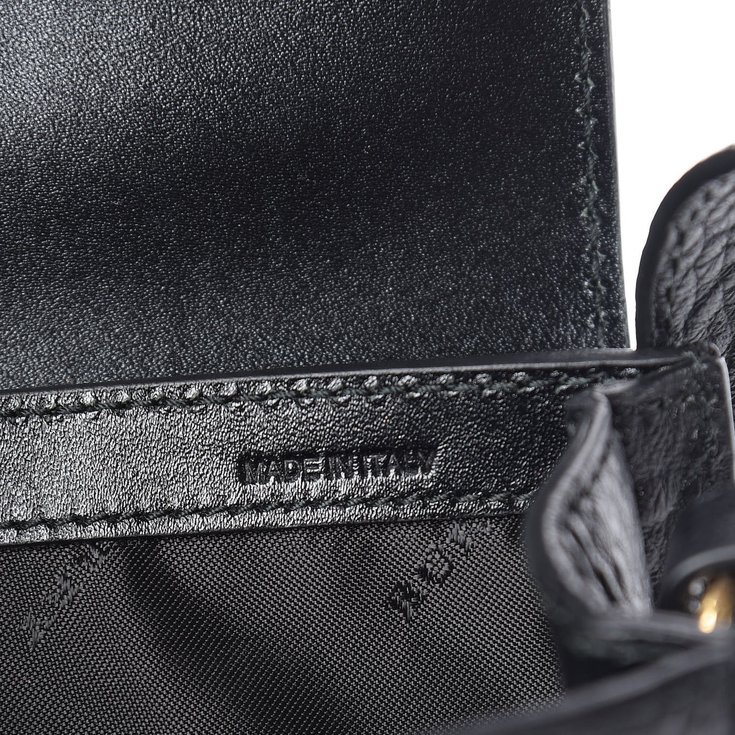 Grainy Calfskin Heritage Grain Mini Crossbody Bag Black