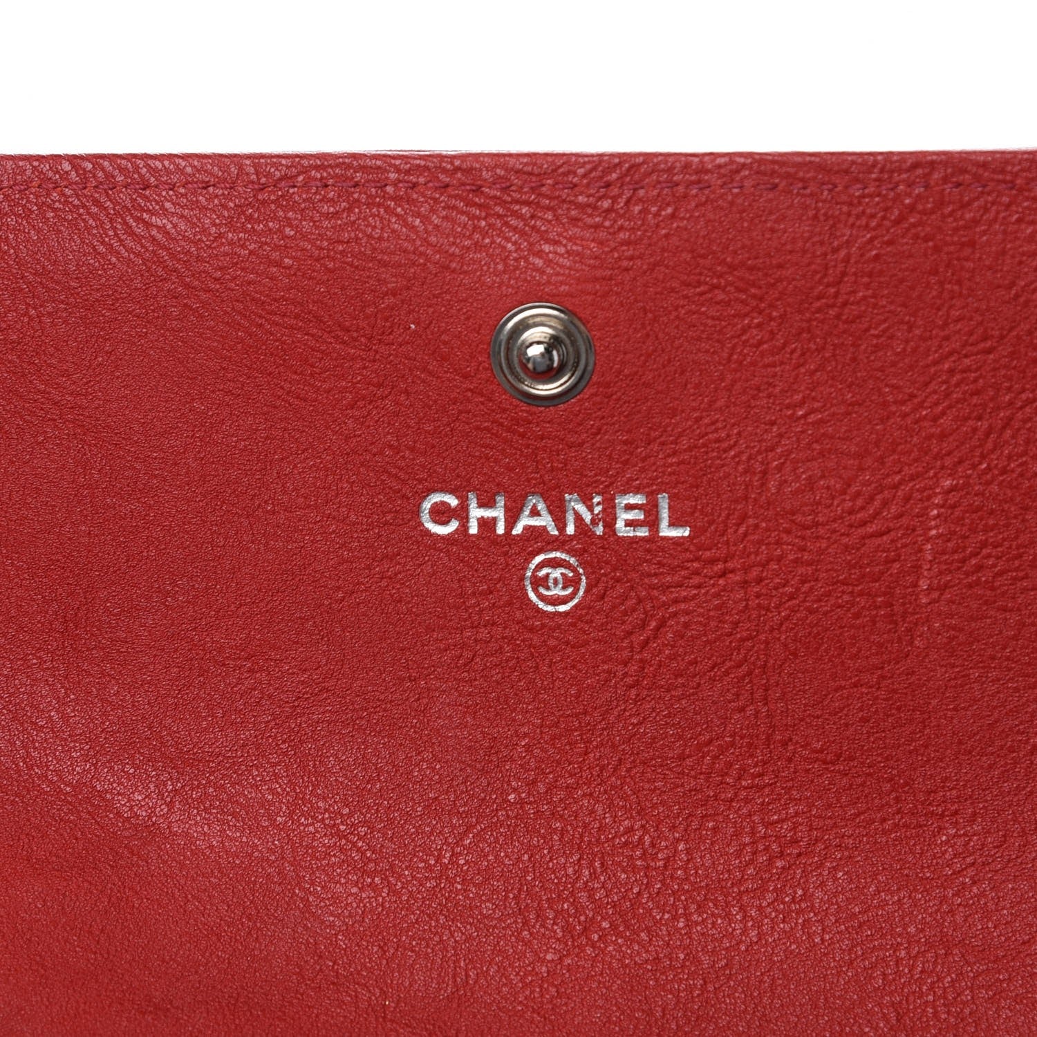 Chanel Calfskin Quilted Boy Chain Around Flap Wallet Red 6 of 8