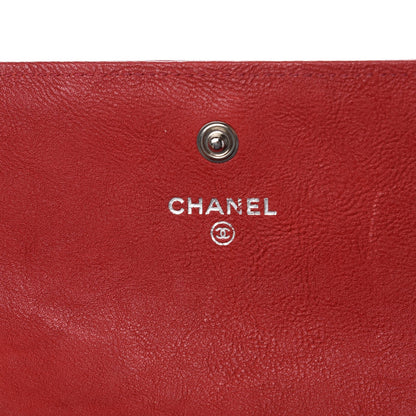 Chanel Calfskin Quilted Boy Chain Around Flap Wallet Red 6 of 8