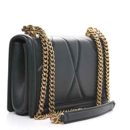 Dolce & Gabbana Calfskin Medium Devotion Crossbody Bag Green 3 of 9