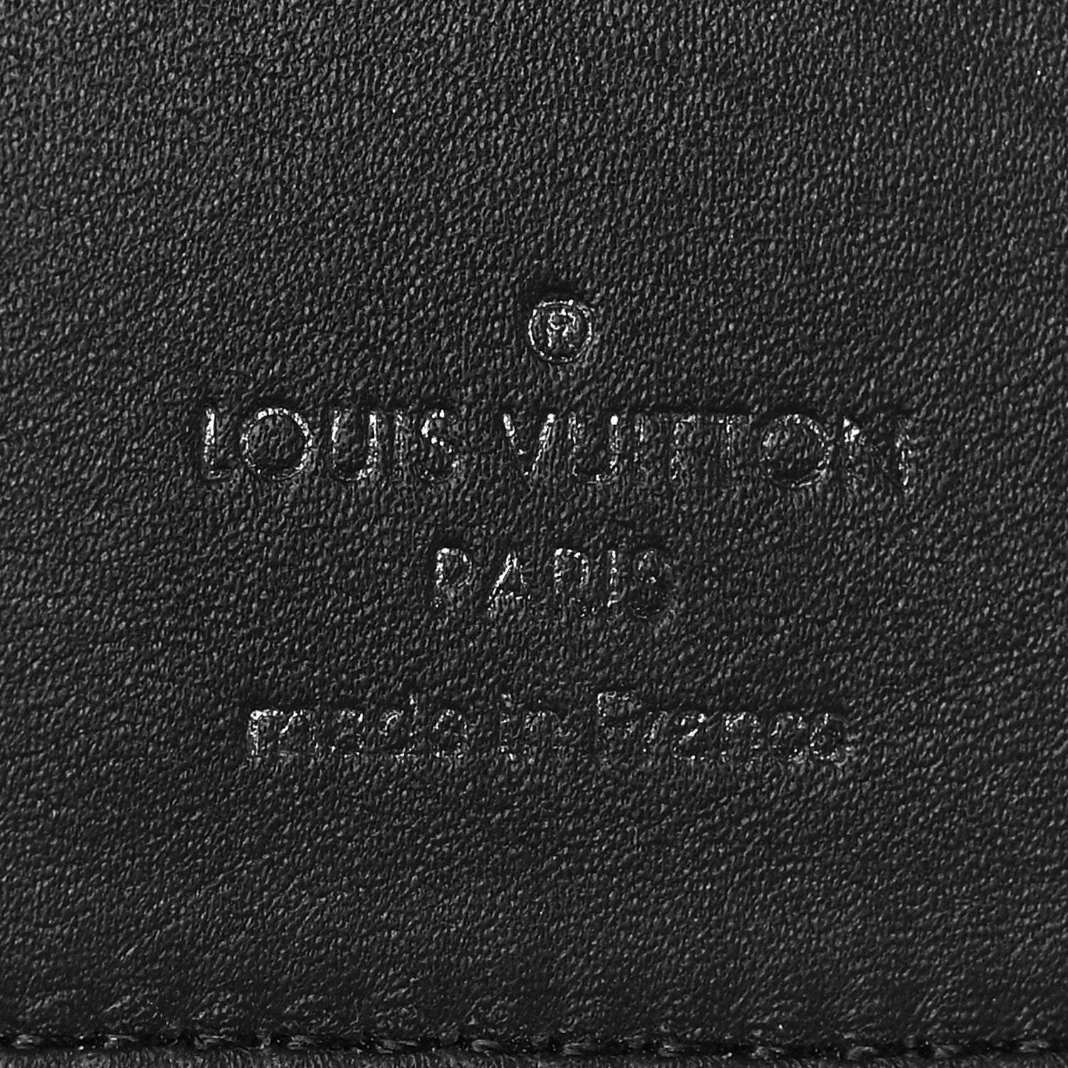 Louis Vuitton Calfskin Monogram Shadow Brazza Wallet Black 6 of 8