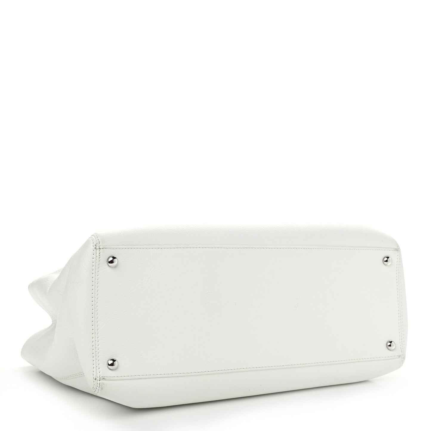 Calfskin Cerf Executive Shopper Tote White