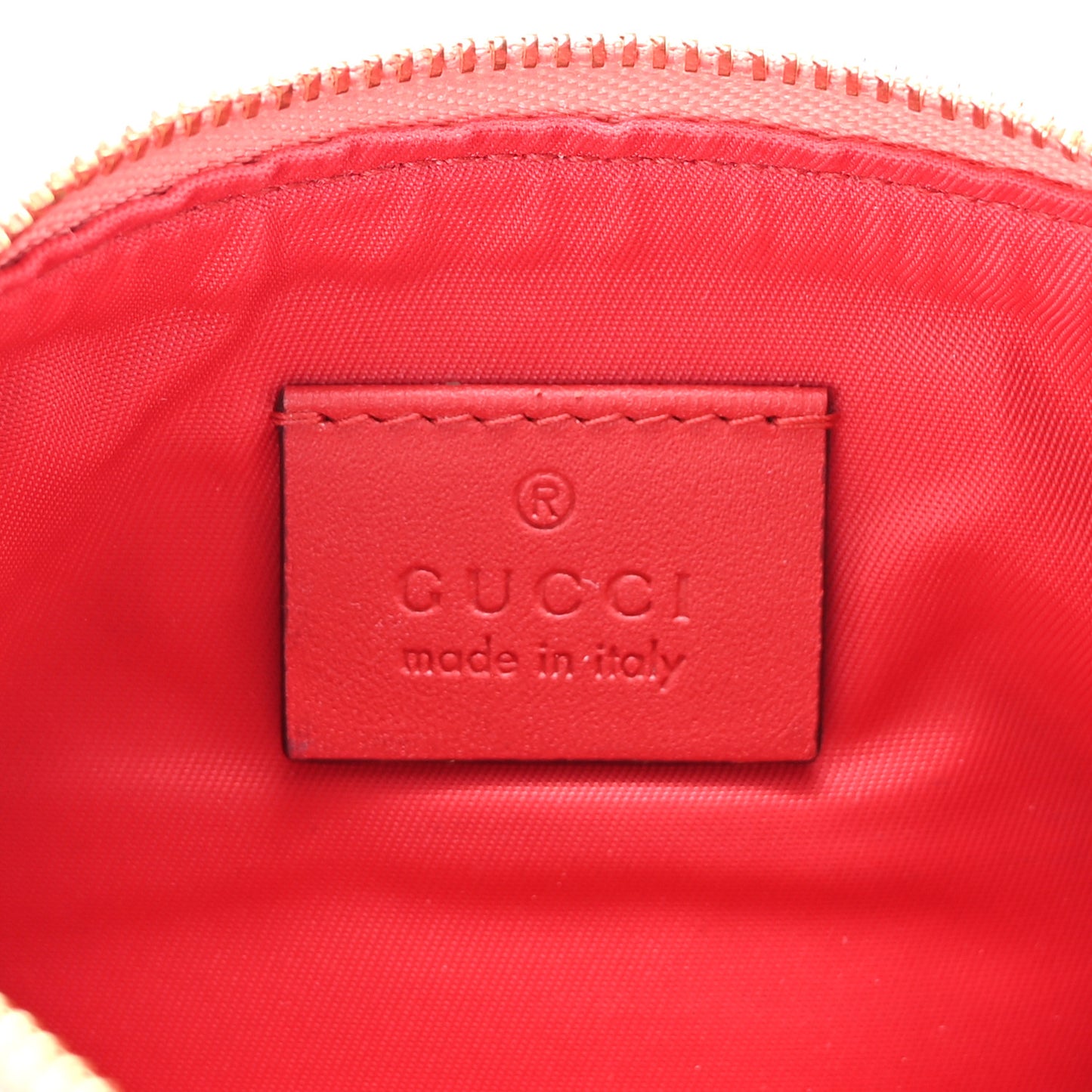 GG Supreme Monogram Embroidered Face Chain Pouch Pink