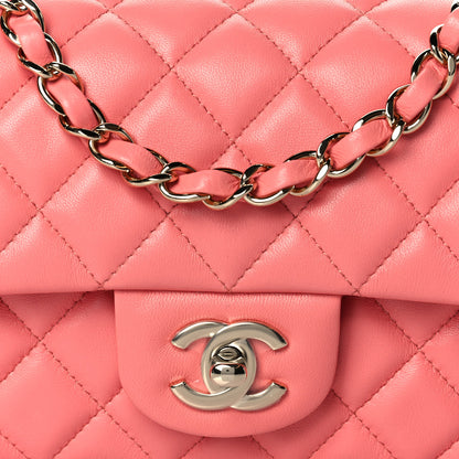 Chanel Lambskin Quilted Mini Rectangular Flap Pink 8 of 11