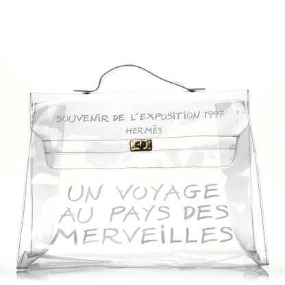 Hermes Vinyl Souvenir De L'Exposition Kelly Transparent 1 of 9