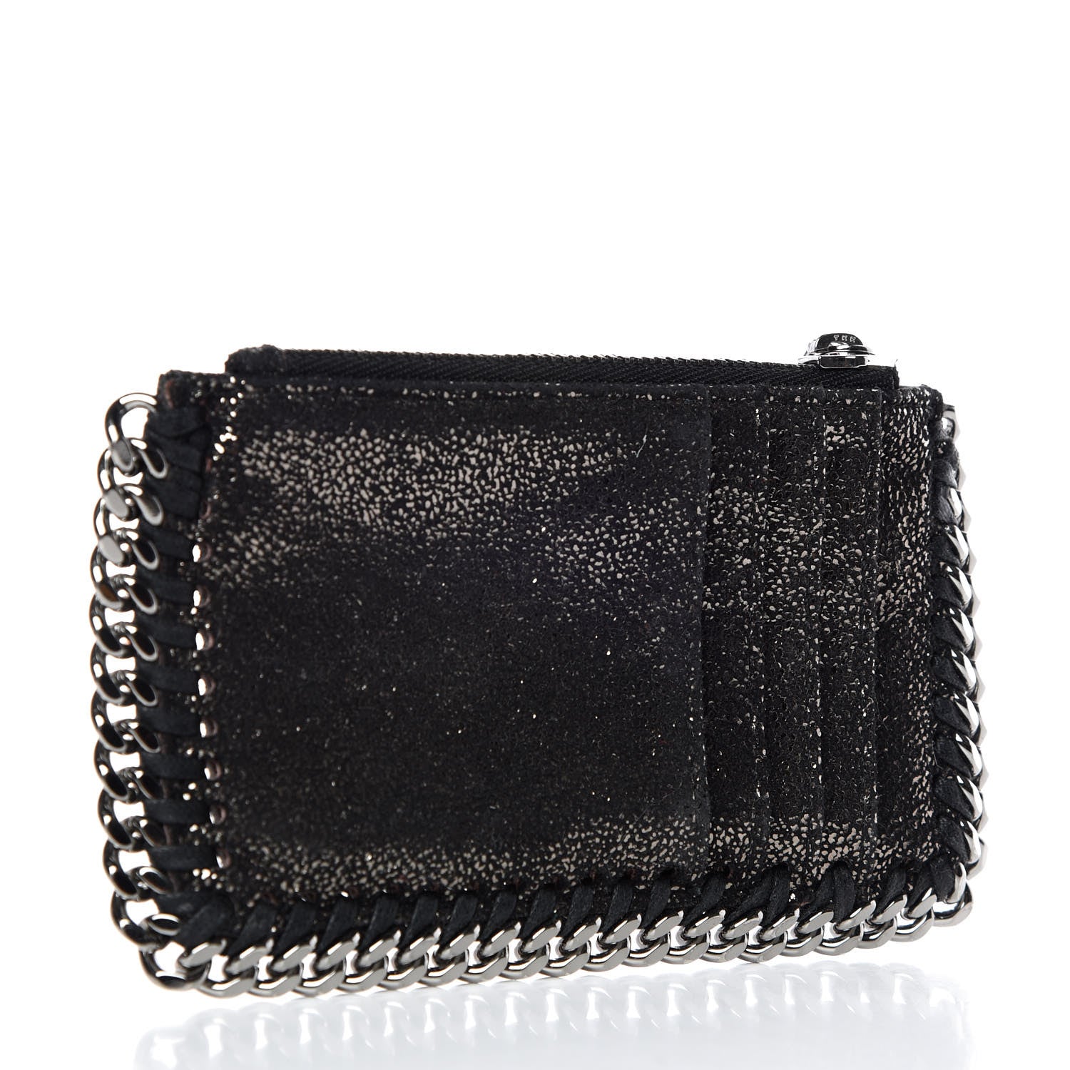 Stella McCartney Shaggy Deer Falabella Zip Card Holder Ruthenium 3 of 7
