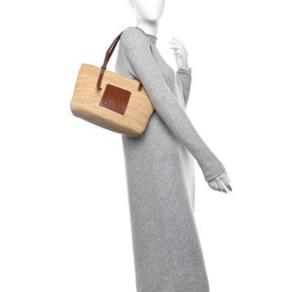 Loewe Raffia Small Square Basket Tote Bag Natural Tan 2 of 10