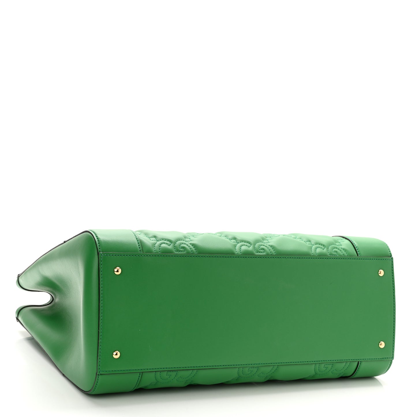 Calfskin GG Matelasse Tote Bag Bright Green