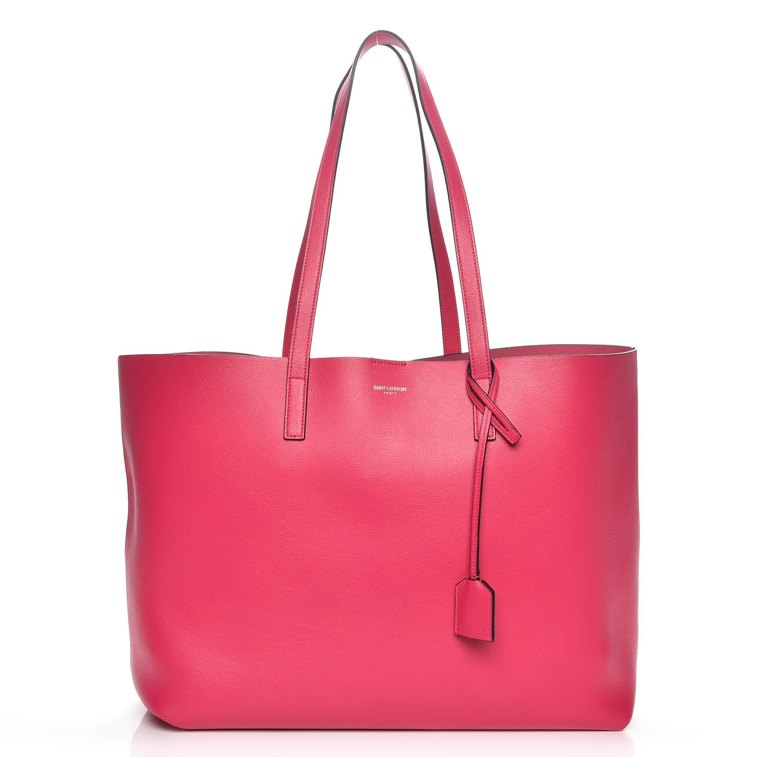 Saint Laurent Calfskin Large Shopping Tote Fuchsia 1 of 8