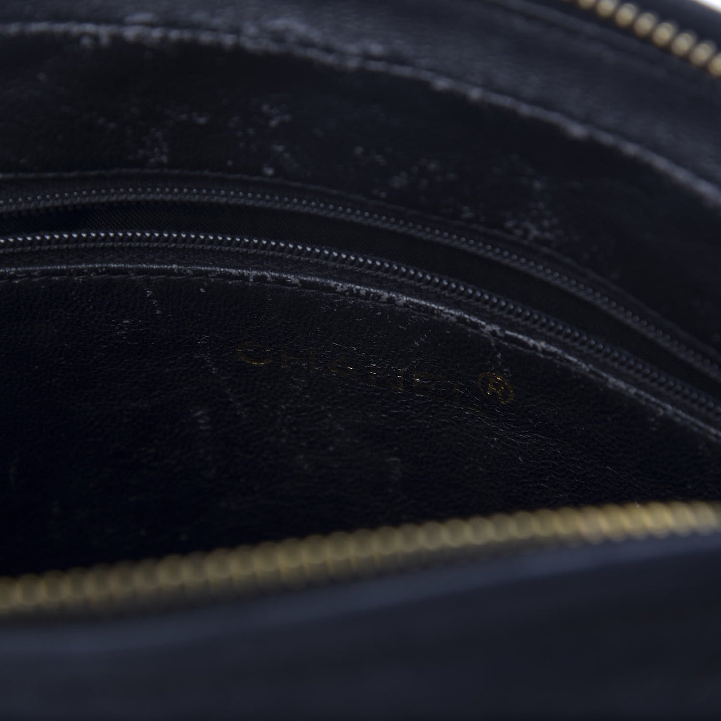 Lambskin Quilted Flap Tassel Camera Case Black