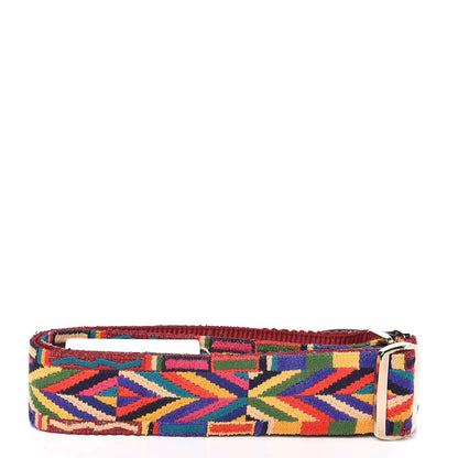 Valentino Garavani Canvas Geometric Embroidered Rockstud Guitar Strap Multicolor 2 of 4