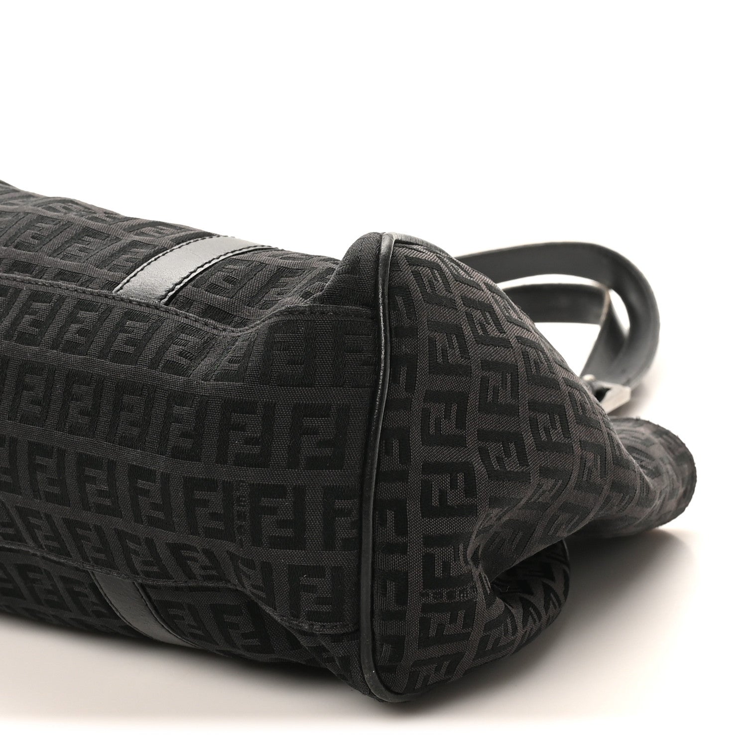 Fendi Zucchino Vitello Shoulder Bag Black Moro 1815554 – FASHIONPHILE