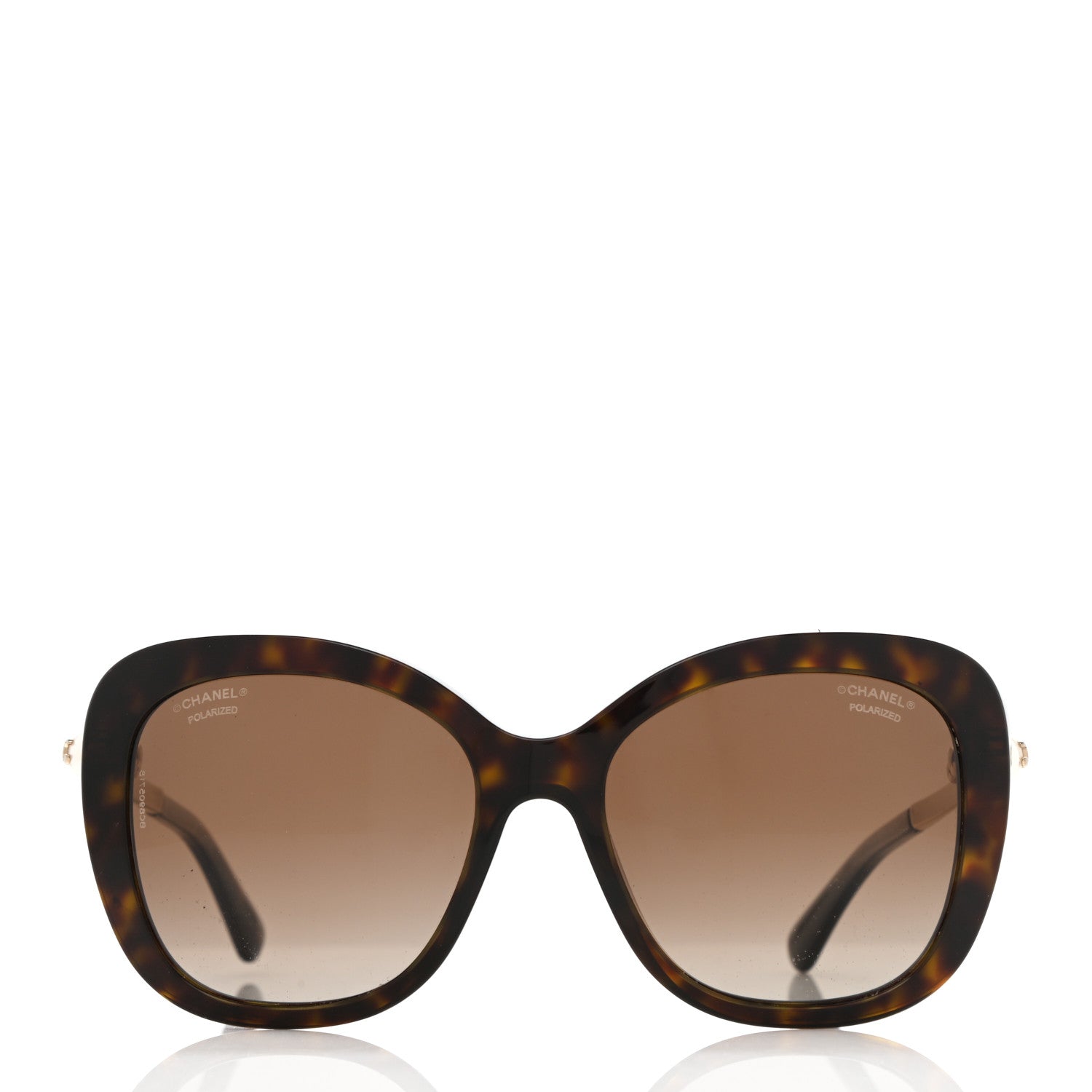 Chanel Square Winter Polarized Pearl Sunglasses 5339-H Tortoise 2 of 7
