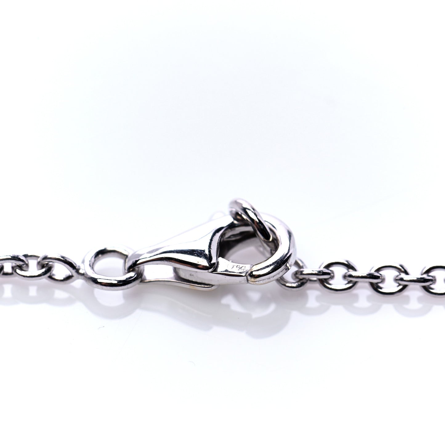 18K White Gold Interlocking LOVE Necklace