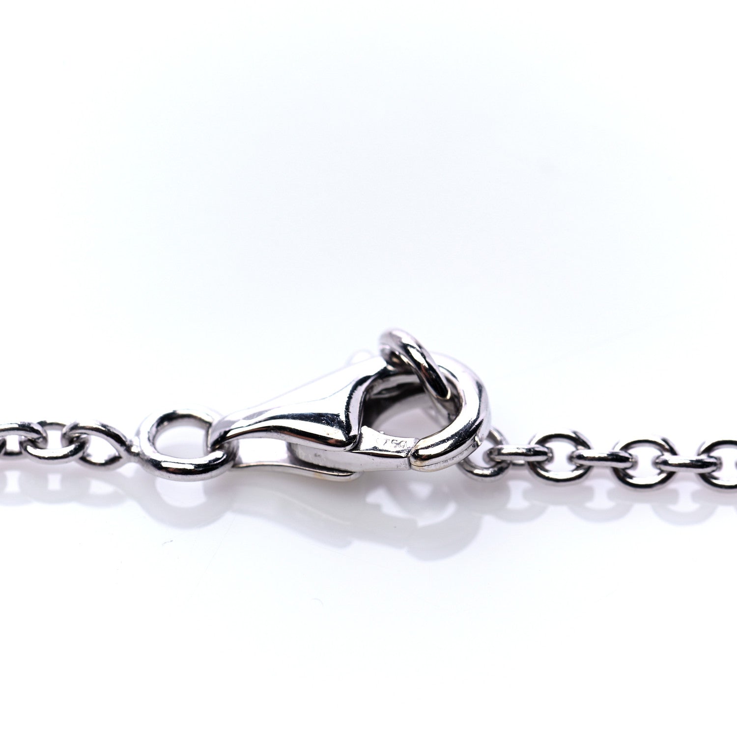 Cartier 18K White Gold Interlocking LOVE Necklace 7 of 8