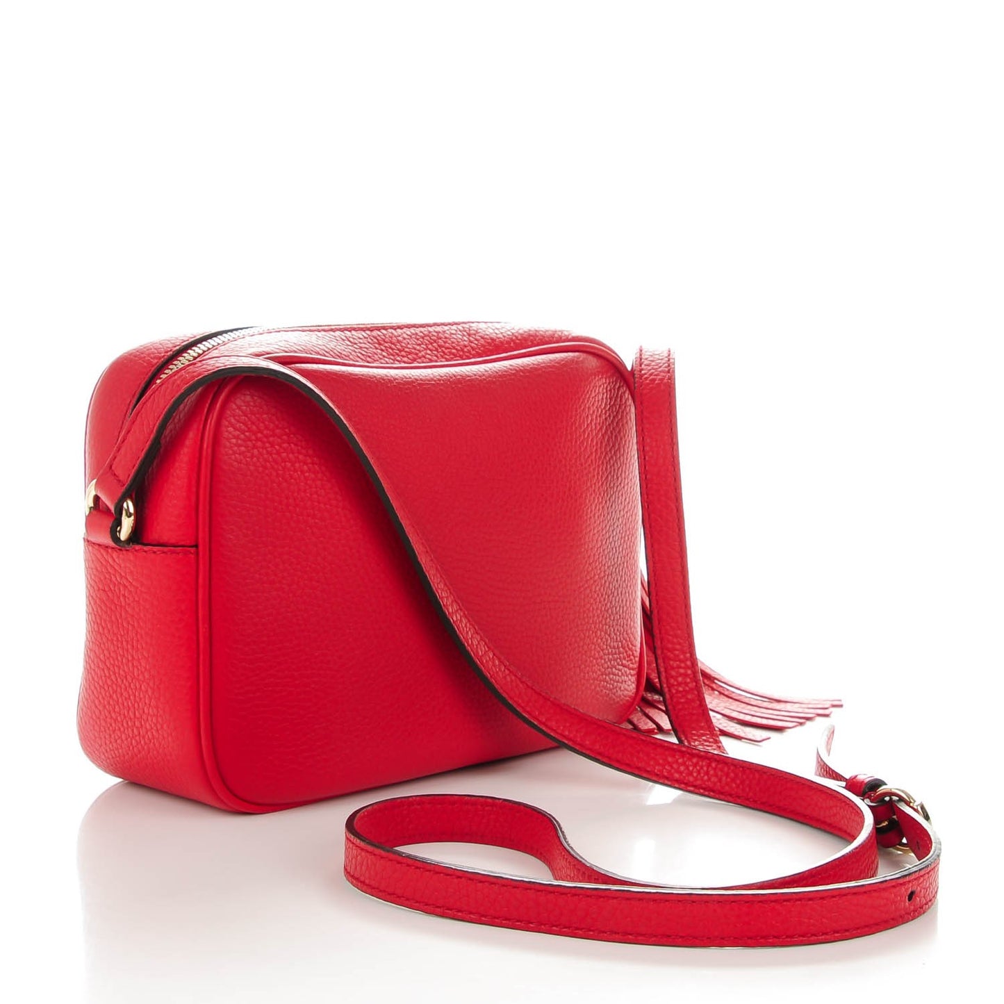 Pebbled Calfskin Small Soho Disco Bag Tabasco Red