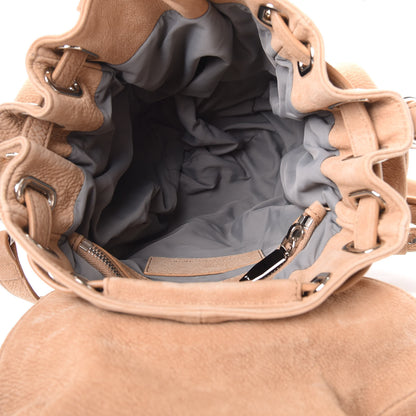 Alexander Wang Nubuck Mini Marti Backpack Bag Beige Rhodium Hardware 4 of 11