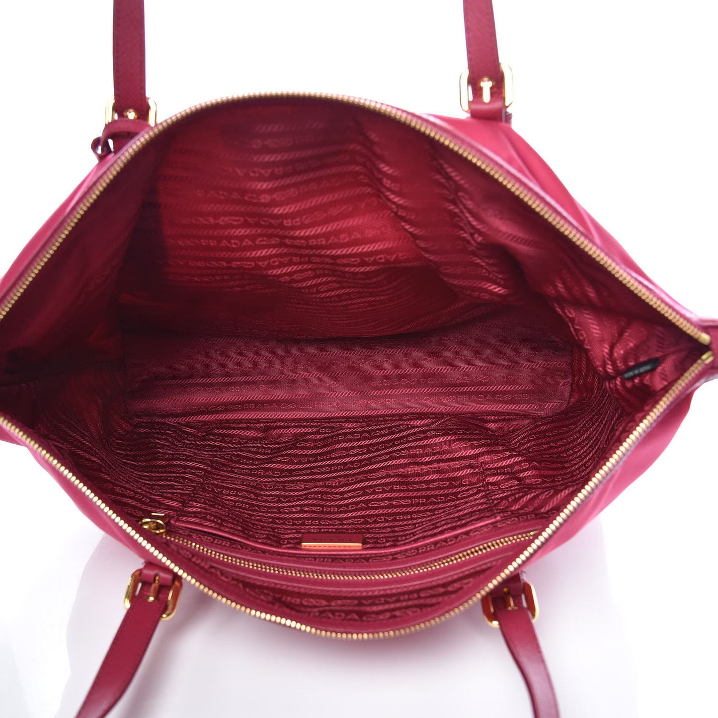 Saffiano Tessuto Nylon Shopping Tote Ibisco