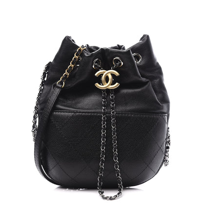 Chanel Calfskin Quilted Small Gabrielle Bucket Black 1 of 10