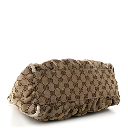 Gucci Monogram Medium D Gold Ring Hobo White 4 of 11