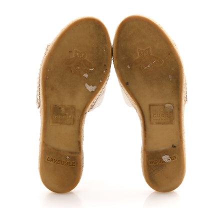 Gucci Nappa Matelasse GG Marmont Espadrille Slide Sandals 36.5 Great White 6 of 9